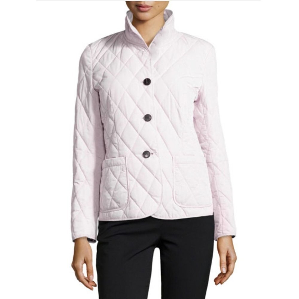 Lafayette 148 Pink Quartz Quilted Jacket Size Small